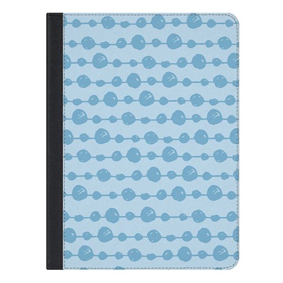 modern hand painted pastel blue abstract dots stripes