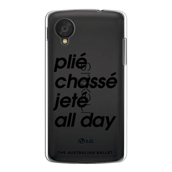 plie chasse jete (black) glitter case