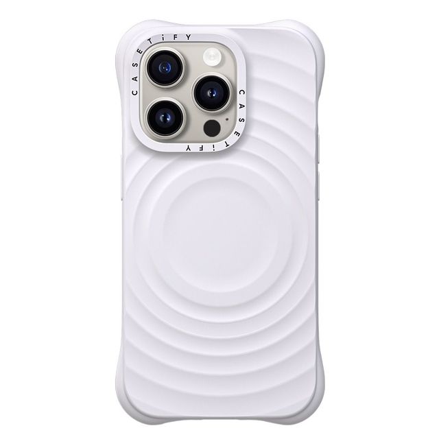 CASETiFY iPhone 15 Pro Case ホワイト ウェーブ シリコンケース Ripple Case - White - iPhone 15 Pro (No Action Button) casetify Mother's Day CASETiFY iPhone 15 Pro Case ホワイト ウェーブ シリコンケース Ripple Case - White - iPhone 15 Pro (No Action Button) casetify Mother's Day