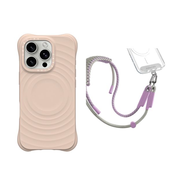 CASETiFY - セットでお得 2-in-1 Essentials Set - Ripple Case - Oat - iPhone 16 Pro & Rope Cross-body Strap - Lilac/ Sage (Braided) casetify Mother's Day CASETiFY - セットでお得 2-in-1 Essentials Set - Ripple Case - Oat - iPhone 16 Pro & Rope Cross-body Strap - Lilac/ Sage (Braided) casetify Mother's Day