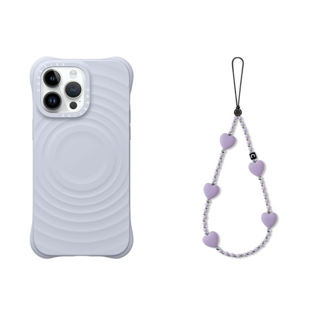 CASETiFY - セットでお得 2-in-1 Essentials Set - Ripple Case - Periwinkle - iPhone 14 Pro Max & Heart Phone Charm - Lavender Heart casetify Mother's Day CASETiFY - セットでお得 2-in-1 Essentials Set - Ripple Case - Periwinkle - iPhone 14 Pro Max & Heart Phone Charm - Lavender Heart casetify Mother's Day