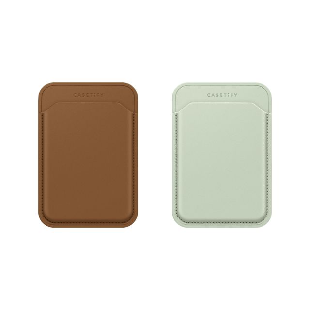 CASETiFY - Snappy Wallet Duo Set セットでお得 Snappy Wallet Duo Set - BioVeg Wallet MagSafe Compatible (Tan/Blue x1 + Mint/Brown x1) casetify