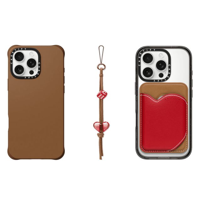 CASETiFY - タン セットでお得 3-in-1 BioVeg Set- iPhone 16 Pro Max (Tan) & Heart Wallet (Tan) & Phone Charm (Tan) casetify CASETiFY - タン セットでお得 3-in-1 BioVeg Set- iPhone 16 Pro Max (Tan) & Heart Wallet (Tan) & Phone Charm (Tan) casetify