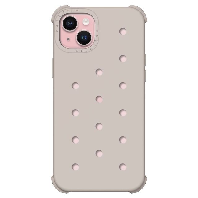 CASETiFY iPhone 15 Plus ケース Ivory ピン ケース iPhone 15 Plus - The Push-In Case - Ivory casetify