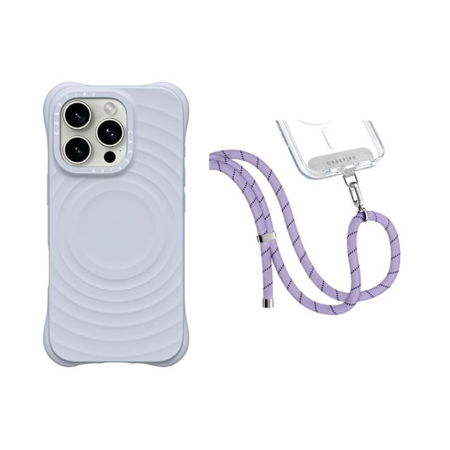CASETiFY - セットでお得 2-in-1 Essentials Set - Ripple Case - Periwinkle - iPhone 16 Pro & Rope Cross-body Strap - Lavender (8mm) casetify Mother's Day CASETiFY - セットでお得 2-in-1 Essentials Set - Ripple Case - Periwinkle - iPhone 16 Pro & Rope Cross-body Strap - Lavender (8mm) casetify Mother's Day