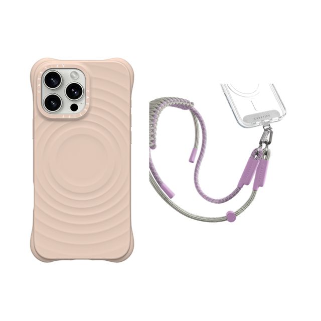CASETiFY - セットでお得 2-in-1 Essentials Set - Ripple Case - Oat - iPhone 16 Pro Max & Rope Cross-body Strap - Lilac/ Sage (Braided) casetify Father's Day CASETiFY - セットでお得 2-in-1 Essentials Set - Ripple Case - Oat - iPhone 16 Pro Max & Rope Cross-body Strap - Lilac/ Sage (Braided) casetify Father's Day