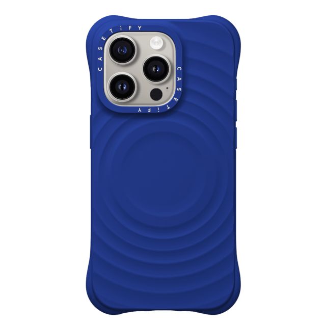 CASETiFY iPhone 15 Pro Max ケース コバルトブルー ウェーブ シリコンケース Ripple Case - Cobalt Blue - iPhone 15 Pro Max casetify