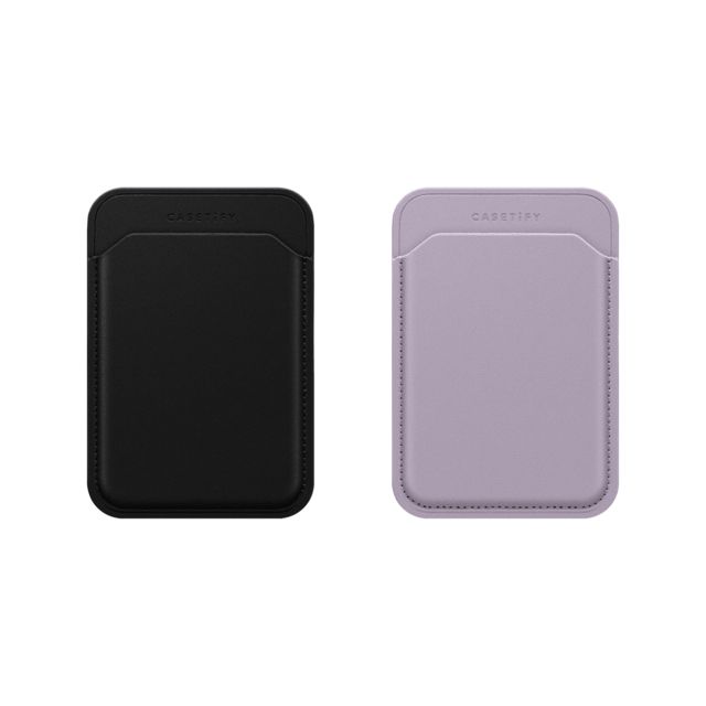 CASETiFY - Snappy Wallet Duo Set セットでお得 Snappy Wallet Duo Set - BioVeg Wallet MagSafe Compatible (Black x1 + Lilac/Green x1) casetify
