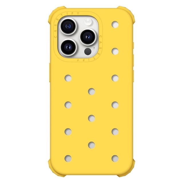 CASETiFY iPhone 15 Pro ケース イエロー ピン ケース iPhone 15 Pro - The Push-In Case - Yellow casetify
