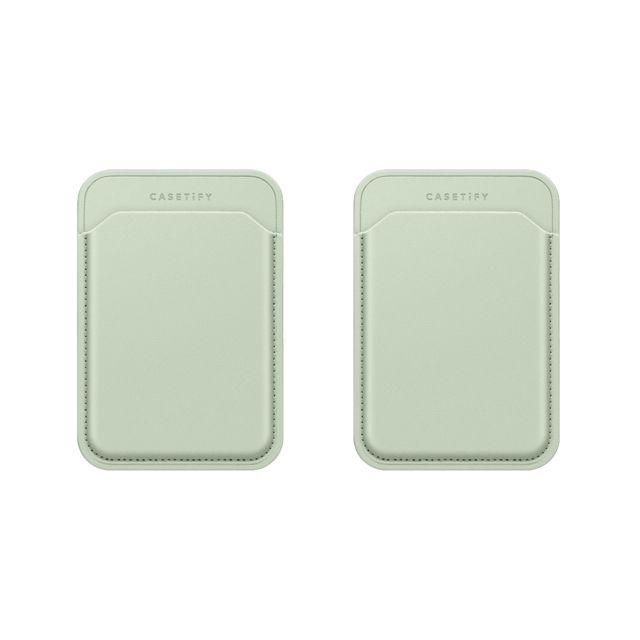 CASETiFY - Snappy Wallet Duo Set セットでお得 Snappy Wallet Duo Set - BioVeg Wallet MagSafe Compatible (Mint/Brown x2) casetify