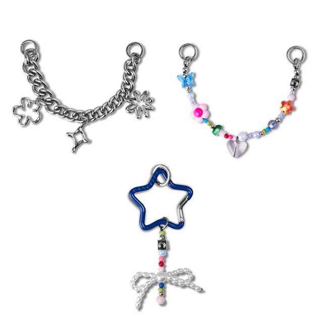 CASETiFY - Doodle Curb Chain & Garden Party & Twinkle Star Charm Set Twinkling Garden Charm Set - Doodle Curb Chain & Garden Party & Twinkle Star casetify