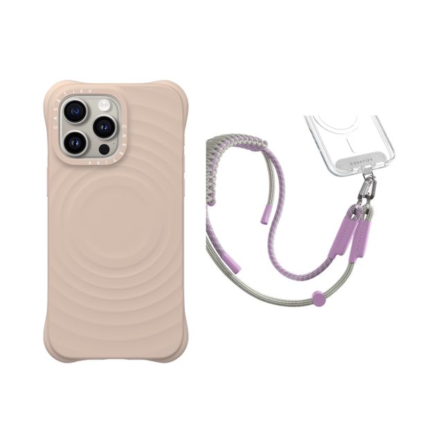 CASETiFY - セットでお得 2-in-1 Essentials Set - Ripple Case - Oat - iPhone 15 Pro Max & Rope Cross-body Strap - Lilac/ Sage (Braided) casetify Mother's Day CASETiFY - セットでお得 2-in-1 Essentials Set - Ripple Case - Oat - iPhone 15 Pro Max & Rope Cross-body Strap - Lilac/ Sage (Braided) casetify Mother's Day