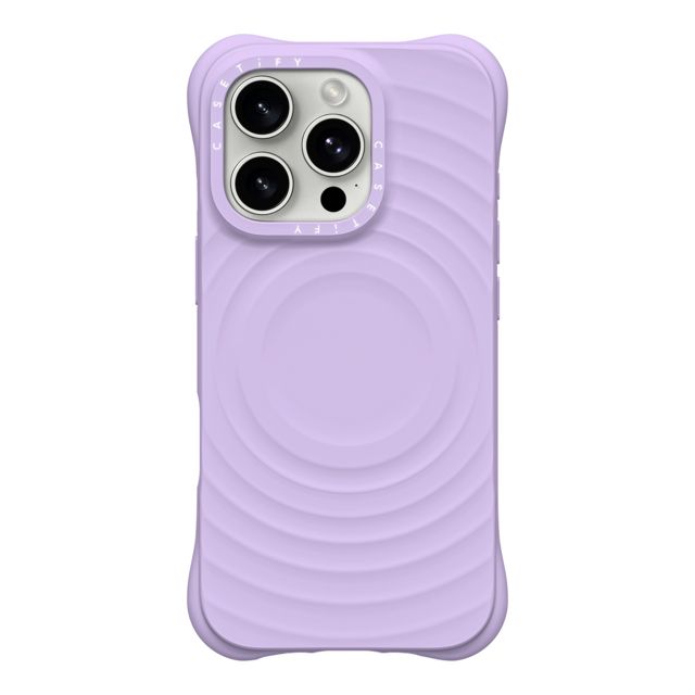 CASETiFY iPhone 16 Pro �P�[�X ���x���_�[ �E�F�[�u �V���R���P�[�X iPhone 16 Pro - Ripple Case - Lavender casetify