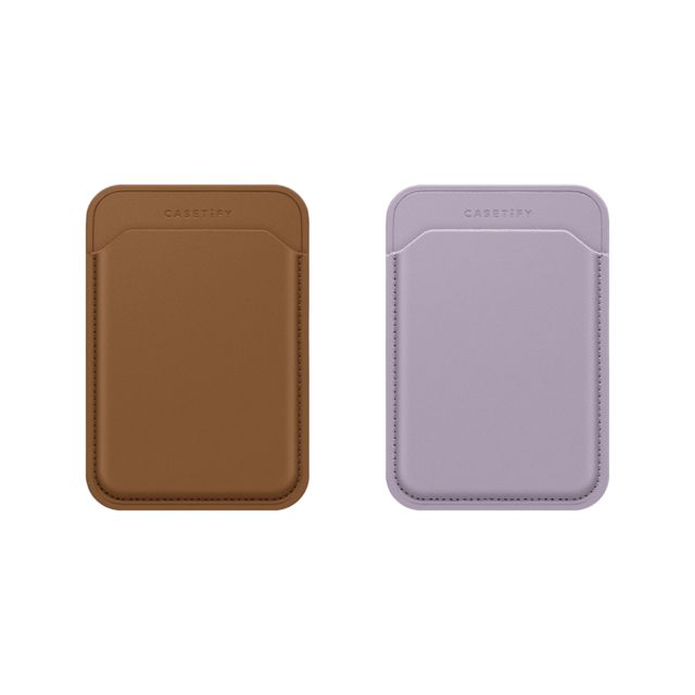 CASETiFY - Snappy Wallet Duo Set セットでお得 Snappy Wallet Duo Set - BioVeg Wallet MagSafe Compatible (Tan/Blue x1 + Lilac/Green x1) casetify