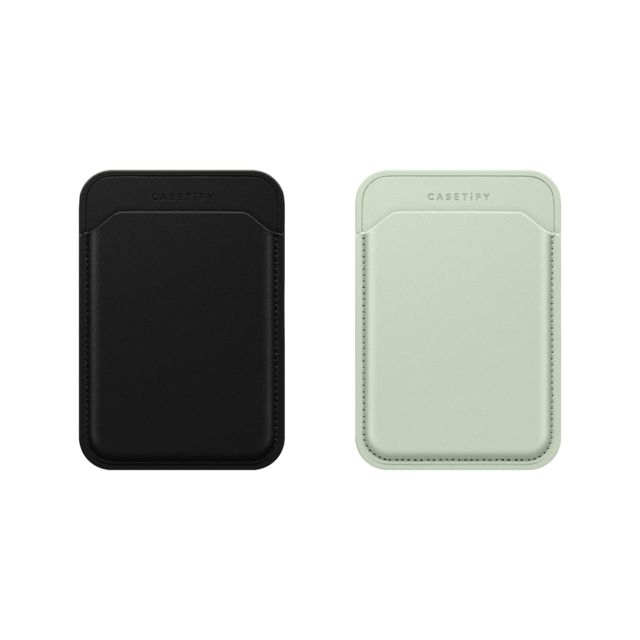 CASETiFY - Snappy Wallet Duo Set セットでお得 Snappy Wallet Duo Set - BioVeg Wallet MagSafe Compatible (Black x1 + Mint/Brown x1) casetify