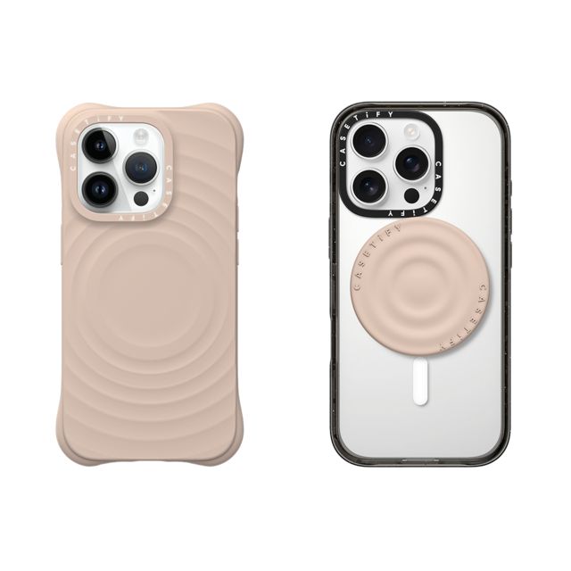 CASETiFY - セットでお得 2-in-1 Essentials Set - Ripple Case - Oat - iPhone 14 Pro & Snappy Ripple Grip Stand (Oat) casetify Back to School CASETiFY - セットでお得 2-in-1 Essentials Set - Ripple Case - Oat - iPhone 14 Pro & Snappy Ripple Grip Stand (Oat) casetify Back to School