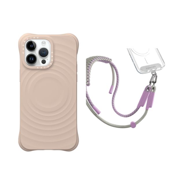 CASETiFY - セットでお得 2-in-1 Essentials Set - Ripple Case - Oat - iPhone 14 Pro Max & Rope Cross-body Strap - Lilac/ Sage (Braided) casetify Mother's Day CASETiFY - セットでお得 2-in-1 Essentials Set - Ripple Case - Oat - iPhone 14 Pro Max & Rope Cross-body Strap - Lilac/ Sage (Braided) casetify Mother's Day