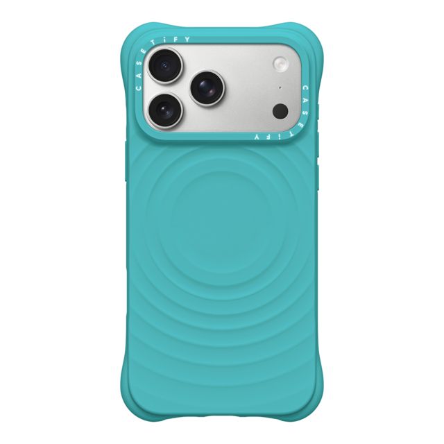 CASETiFY iPhone 17 Pro Max �P�[�X Mint Blue �E�F�[�u �V���R���P�[�X iPhone 17 Pro Max - Ripple Case - Mint Blue casetify