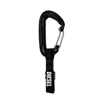 - - DIESEL Black Biscotto Carabiner 