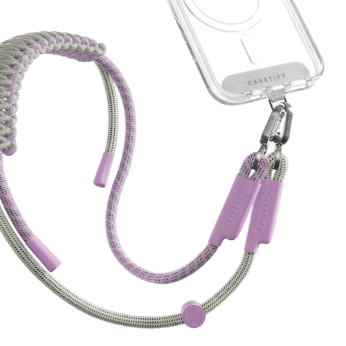 - - Rope Cross-body Strap - Lilac/ Sage (Braided)