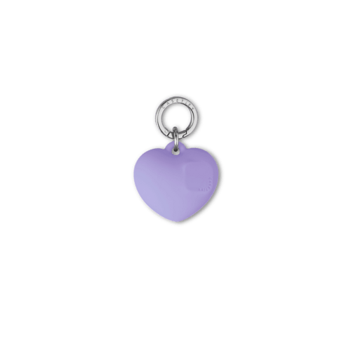 - - Charm Keychain - Puffy Heart - Dusk Purple