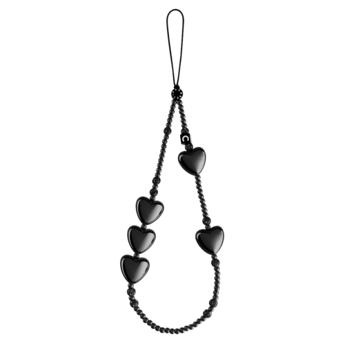 - - Heart Phone Charm - Heart of Obsidian