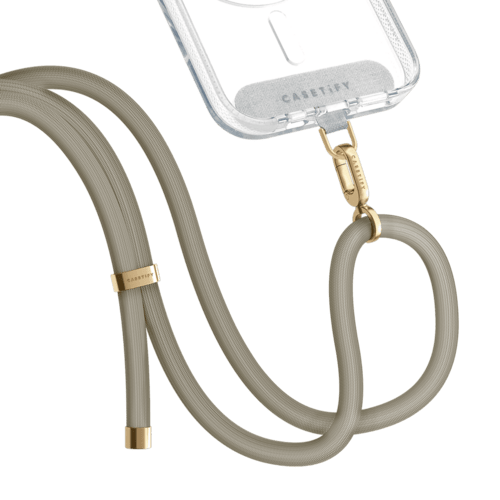 - - Rope Cross-body Strap - Charcoal Gold (8mm)