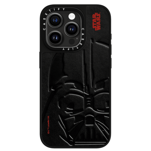iPhone 15 Pro - Darth Vader™ Helmet Special Edition Leather Debossed Case - iPhone 15 Pro