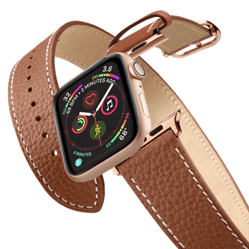 Apple Watch Series 7-9 (41mm) - 2-in-1 Italian Leather Band 41mm (Series 7-9) - Brown