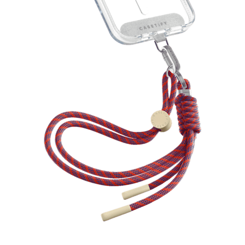 - - Rope Wrist Strap - Fluorescent Red (Braided)