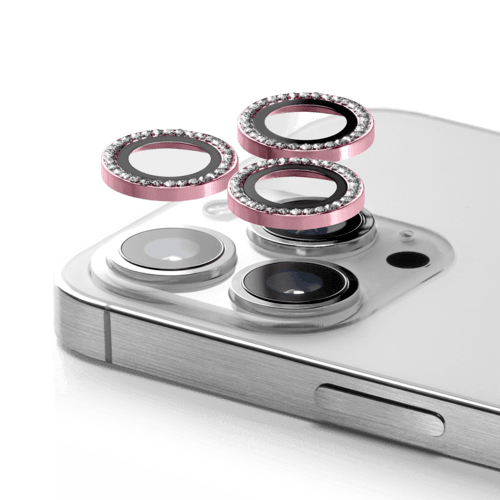 - - iPhone 16 Pro & 16 Pro Max Camera Lens Gem - Sakura Pink