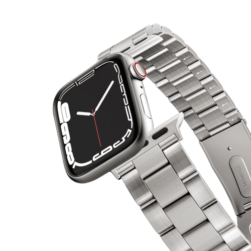 Apple Watch Series 7-9 (45mm) - Titanium 3-Link Band 45mm (Series 7-9) - Natural Titanium