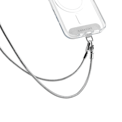 - - Snake Chain Cross-body Strap - Silver (111cm/43.7in)