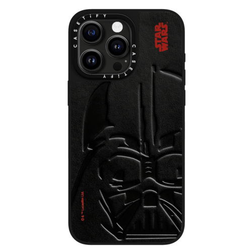 iPhone 15 Pro Max - Darth Vader™ Helmet Special Edition Leather Debossed Case - iPhone 15 Pro Max