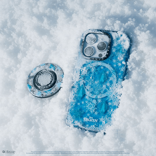 - - Frozen Ice Castle Pattern Special Set - iPhone 16 Pro Max & Snappy Ring Holder