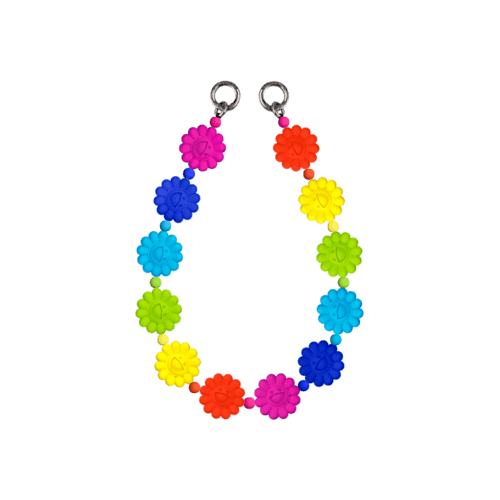   - FLOWERS (RAINBOW) CHARM KEYCHAIN