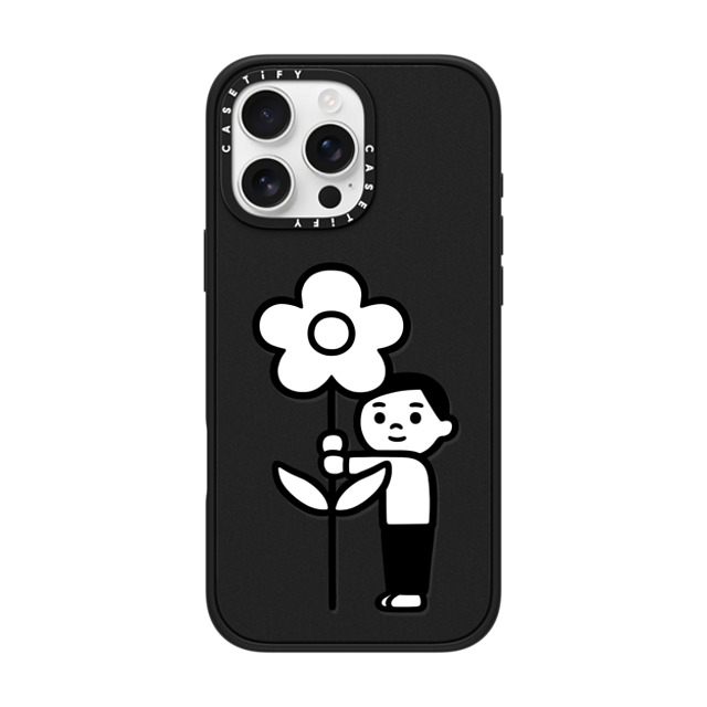 Noritake x CASETiFY iPhone 16 Pro Max ケース マットブラック インパクトケース MagSafe対応 Flower Boy