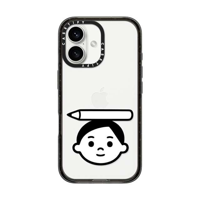 Noritake x CASETiFY iPhone 16 ケース ブラック インパクトケース Pencil Boy