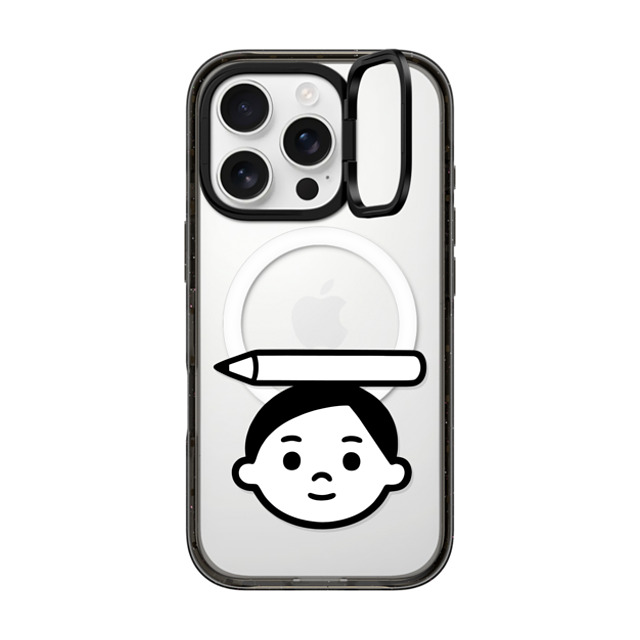 Noritake x CASETiFY iPhone 16 Pro ケース ブラック インパクトリングスタンドケース MagSafe対応 Pencil Boy