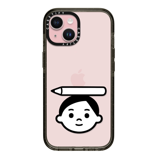 Noritake x CASETiFY iPhone 15 ケース ブラック インパクトケース Pencil Boy