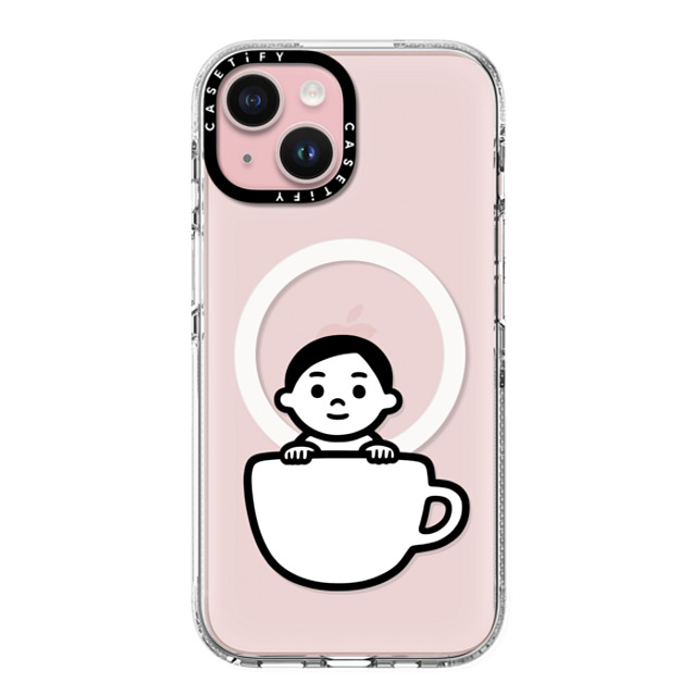 Noritake x CASETiFY iPhone 15 ケース クリア クリア ケース MagSafe対応 Cup Boy