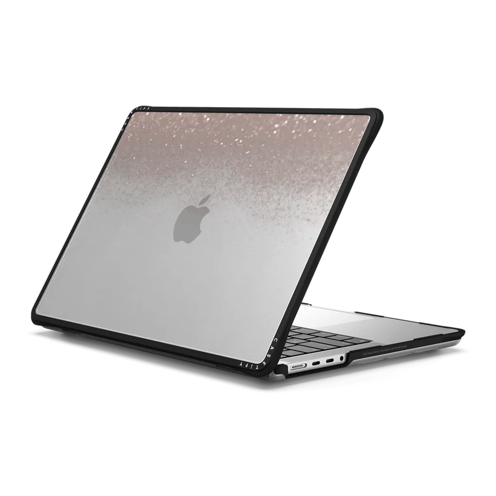 Impact MacBook Pro 14-inch (M1 - M4) Case - faux rose glitter fade clear case