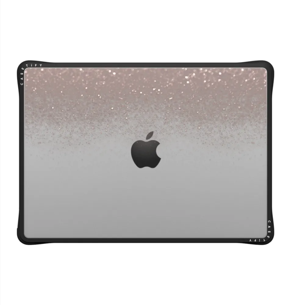 Impact MacBook Pro 14-inch (M1 - M4) Case - faux rose glitter fade clear case