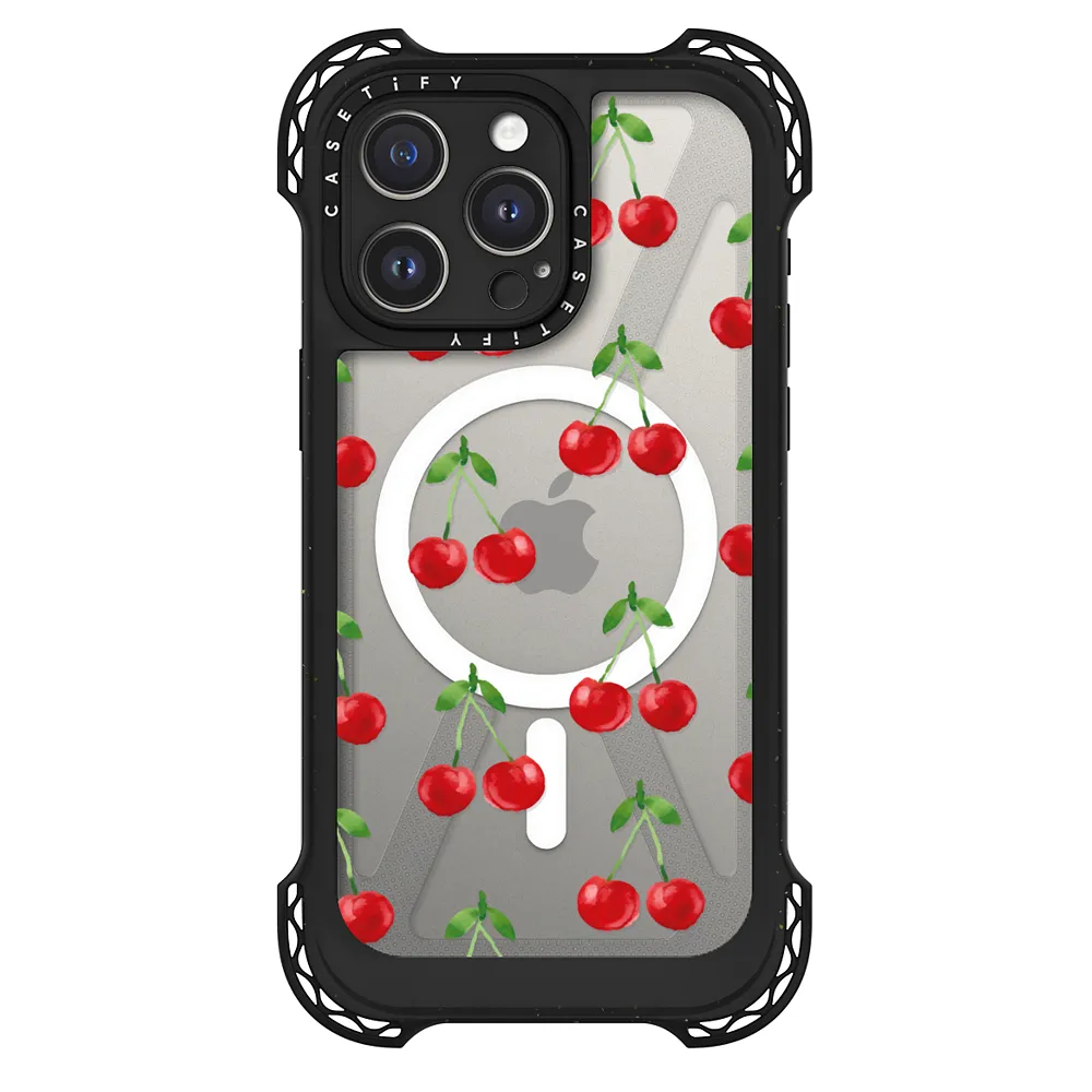 cherries pattern clear case CASETiFY