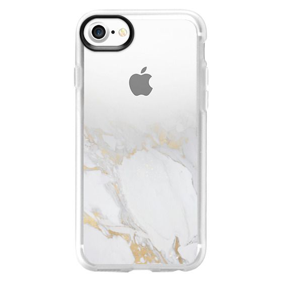 Marble with gold fade clear case – CASETiFY