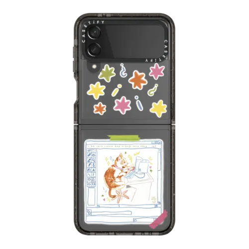 Galaxy Z Flip4 - HARDWORKING CAT