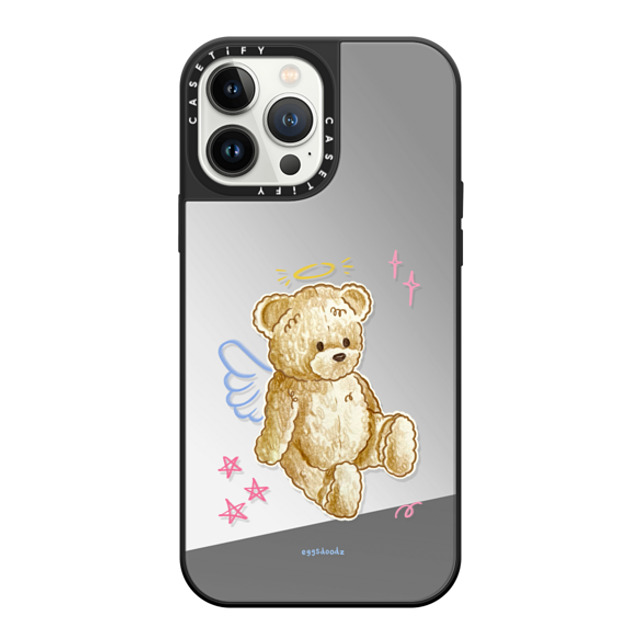 Eggsdoodz x CASETiFY iPhone 13 Pro Max Case Floral,Heart Silver on Black ミラーケース MagSafe対応 Angel Teddy Bear Mother's Day Eggsdoodz x CASETiFY iPhone 13 Pro Max Case Floral,Heart Silver on Black ミラーケース MagSafe対応 Angel Teddy Bear Mother's Day