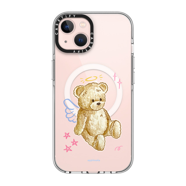 Eggsdoodz x CASETiFY iPhone 13 ケース クリア クリア ケース MagSafe対応 Angel Teddy Bear