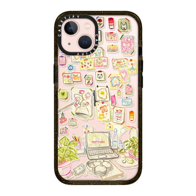 Eggsdoodz x CASETiFY iPhone 13 ケース ブラック インパクトケース Gallery Wall Art