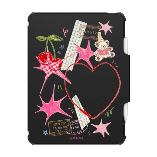 Eggsdoodz x CASETiFY iPad Pro 12.9-inch (第5/6世代) Floral,Fine Art ブラック インパクト フォリオ ケース Bear Scrapbook Father's Day Eggsdoodz x CASETiFY iPad Pro 12.9-inch (第5/6世代) Floral,Fine Art ブラック インパクト フォリオ ケース Bear Scrapbook Father's Day
